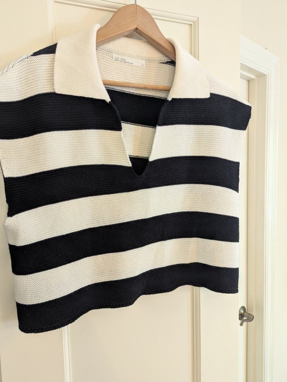 Striped Sleeveless Knit Top